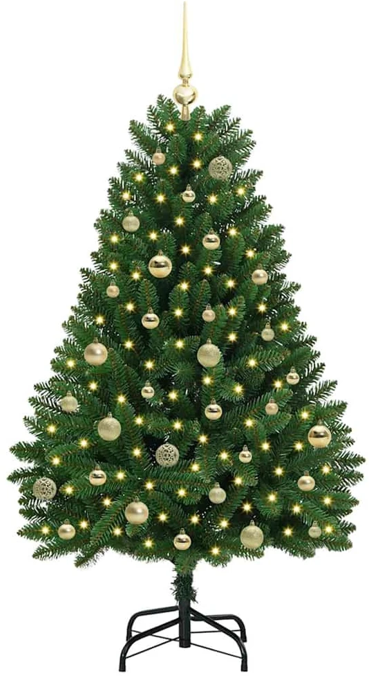 Dirbtinė Sulankstoma Kalėdų Eglutė 150 cm 150 LED Šilta balta
