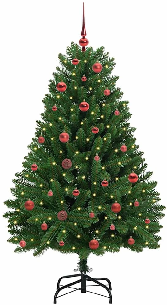 Dirbtinė Sulankstoma Kalėdų Eglutė 150 cm 150 LED Šilta balta