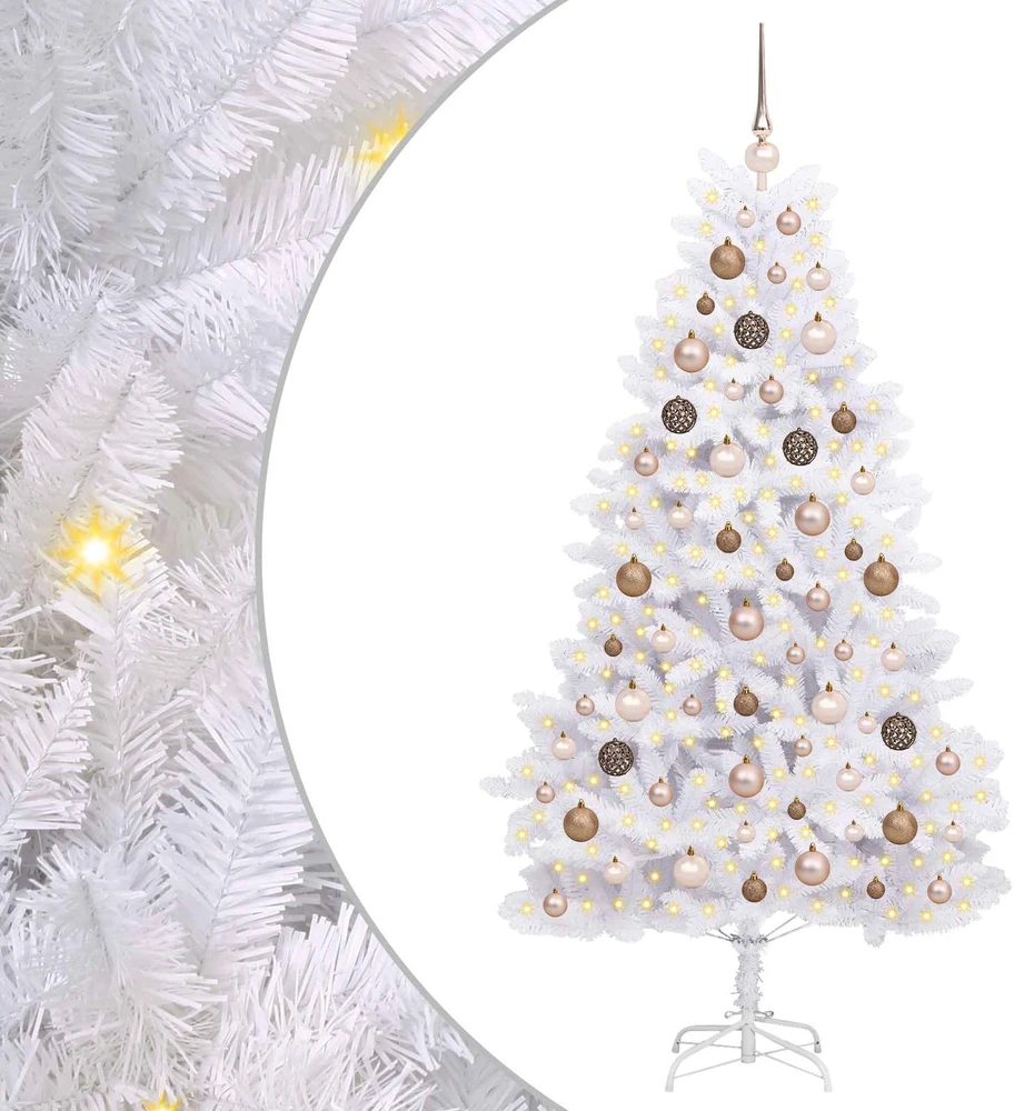 Dirbtinė Sulankstoma Kalėdų Eglutė 180 cm 300 LED Šilta balta