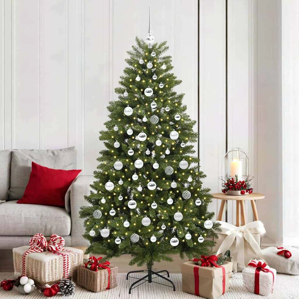 Dirbtinė Sulankstoma Kalėdų Eglutė 180 cm 300 LED Šilta balta
