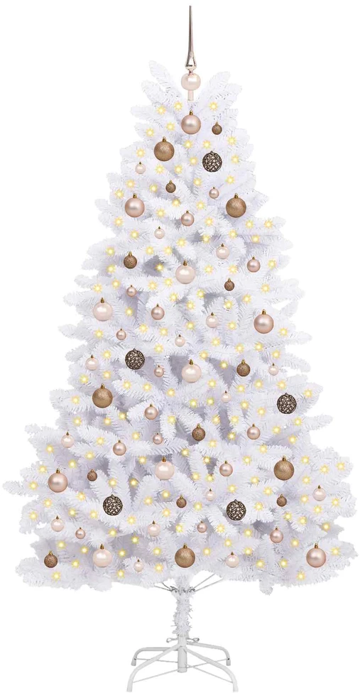 Dirbtinė Sulankstoma Kalėdų Eglutė 210 cm 300 LED Šilta balta