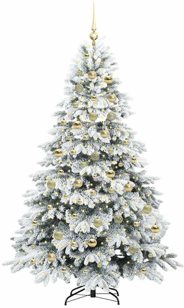 Dirbtinė Sulankstoma Kalėdų Eglutė 210 cm 300 LED Šilta balta