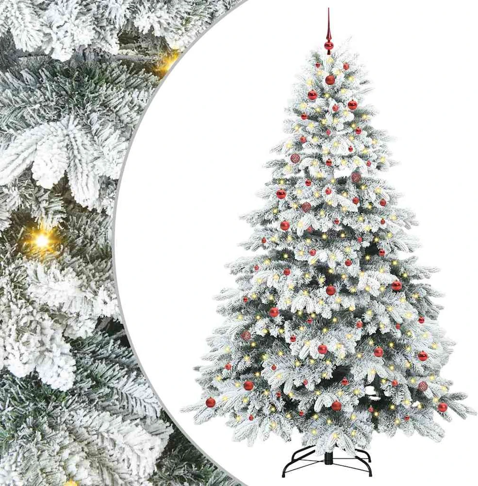 Dirbtinė Sulankstoma Kalėdų Eglutė 240 cm 300 LED Šilta balta