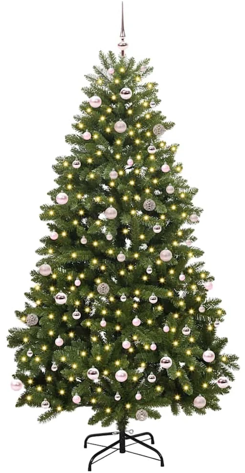 Dirbtinė Sulankstoma Kalėdų Eglutė 240 cm 300 LED Šilta balta