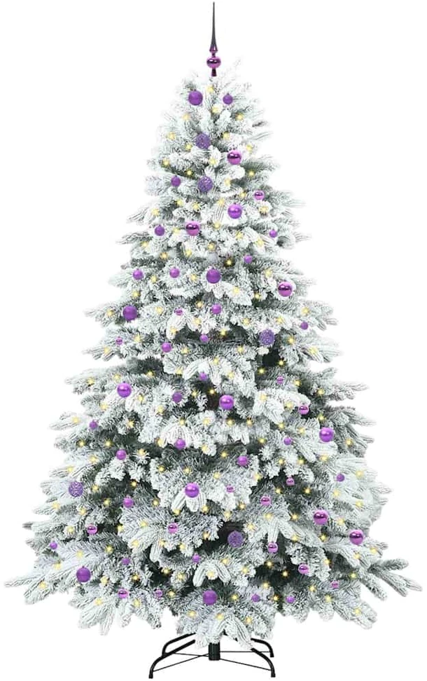 Dirbtinė Sulankstoma Kalėdų Eglutė 240 cm 300 LED Šilta balta
