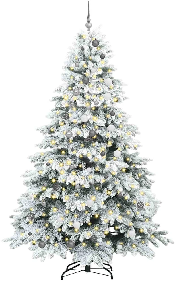 Dirbtinė Sulankstoma Kalėdų Eglutė 240 cm 300 LED Šilta balta