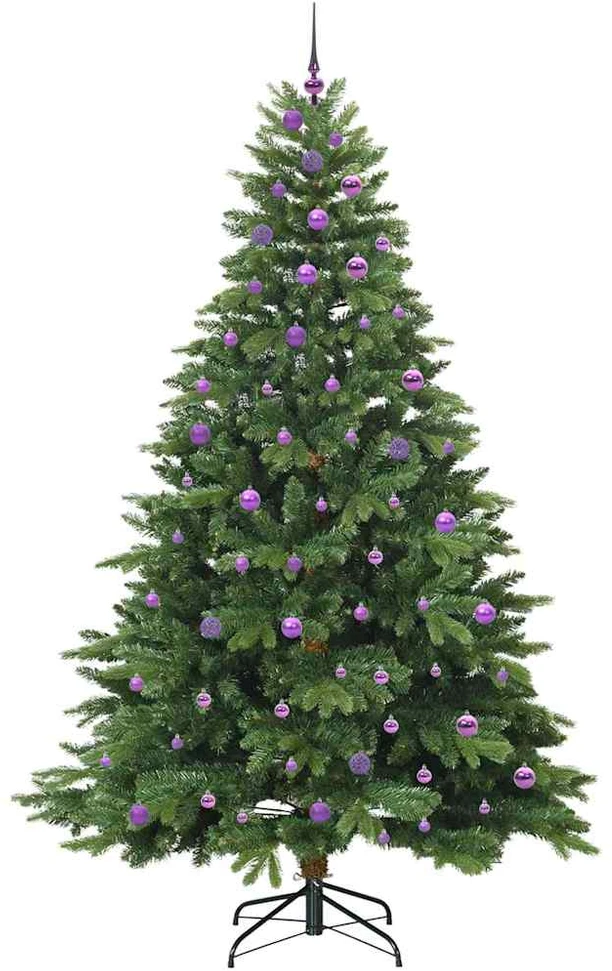 Dirbtinė Sulankstoma Kalėdų Eglutė 240 cm 300 LED Šilta balta
