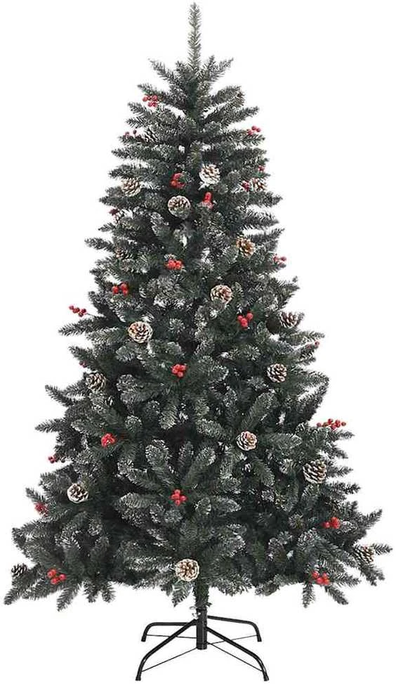 Dirbtinė Kalėdų eglutė Žalia 150 cm PVC, plastikas ir plienas