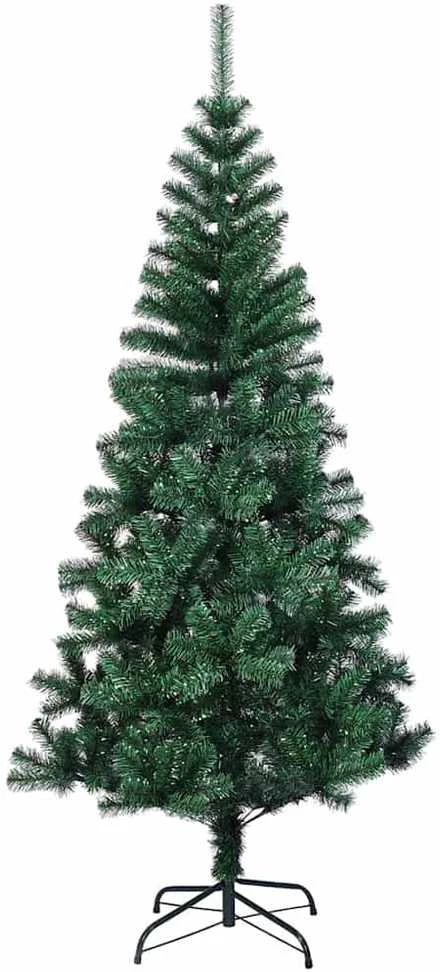 Dirbtinis prieššventinis eglutė su šviesomis Žalia 150 cm