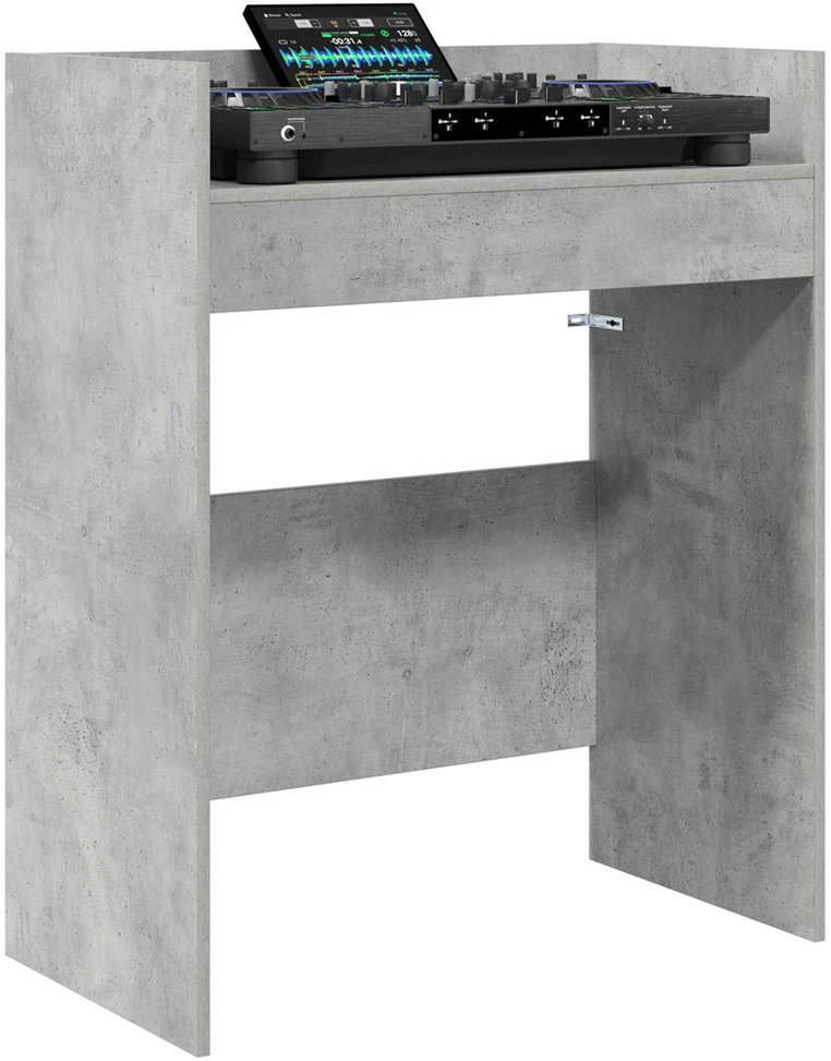 DJ stalas Betono pilka 82 x 45 x 102 cm Apdirbta mediena
