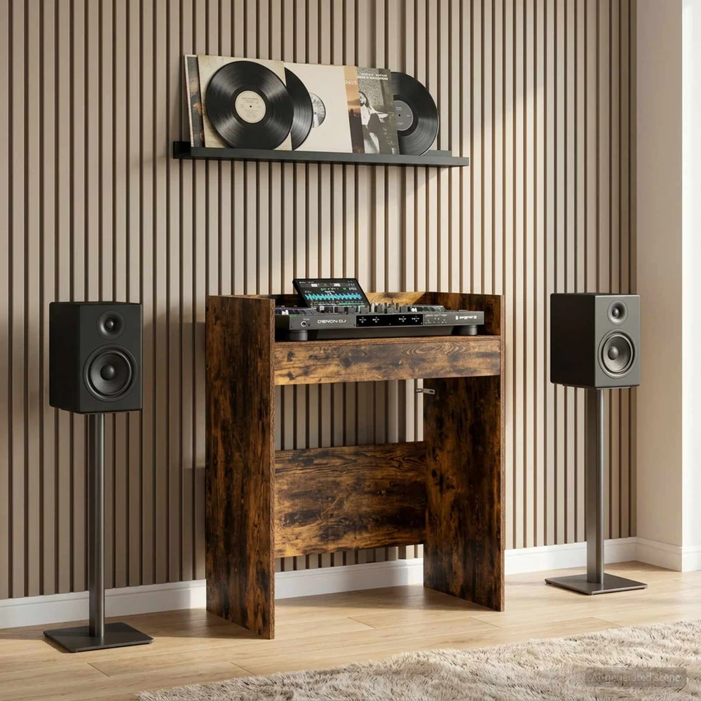 DJ stalas Dūminio ąžuolo 102 x 45 x 102 cm Apdirbta mediena