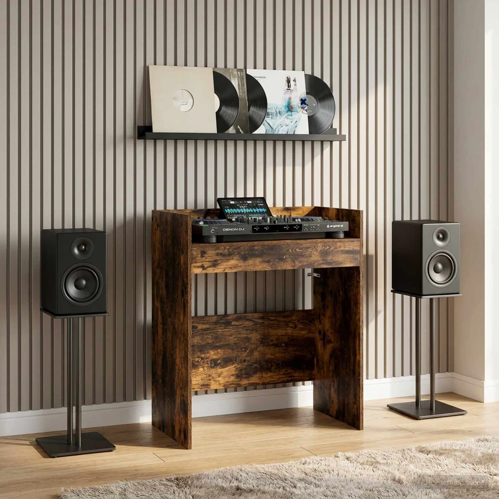 DJ stalas Dūminio ąžuolo 62 x 45 x 102 cm Apdirbta mediena