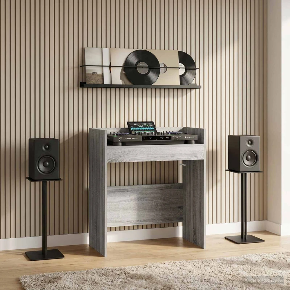 DJ stalas Pilka Sonoma 102 x 45 x 102 cm Apdirbta mediena