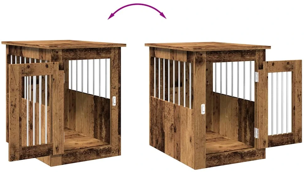 Dog Crate Baldai Senas medis 45x62x59 cm Inžinerinė mediena