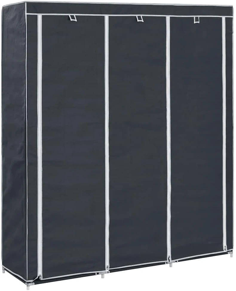 Drab. spinta su skyr. ir stryp., juoda, 150x45x175cm, audinys