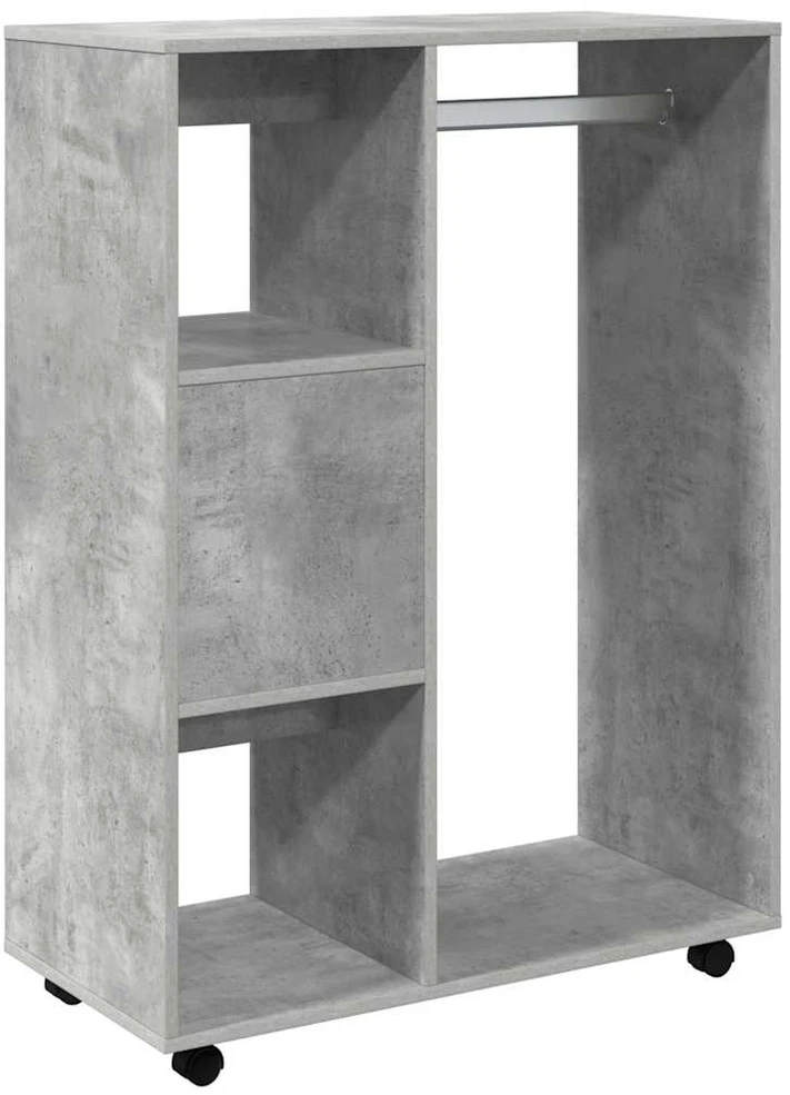 Drabužių spinta, betono pilka, 80x40x110cm, apdirbta mediena