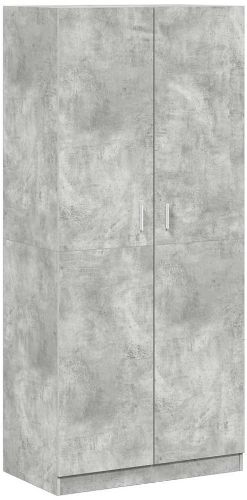 Drabužių spinta, betono pilka, 90x52x200cm, apdirbta mediena