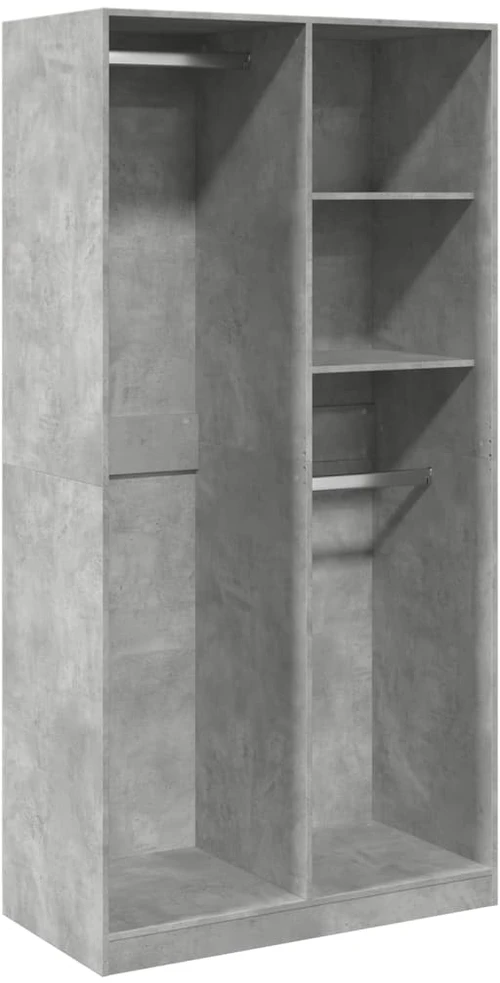 Drabužių spinta, betono pilkos spalvos, 100x50x200cm, MDP