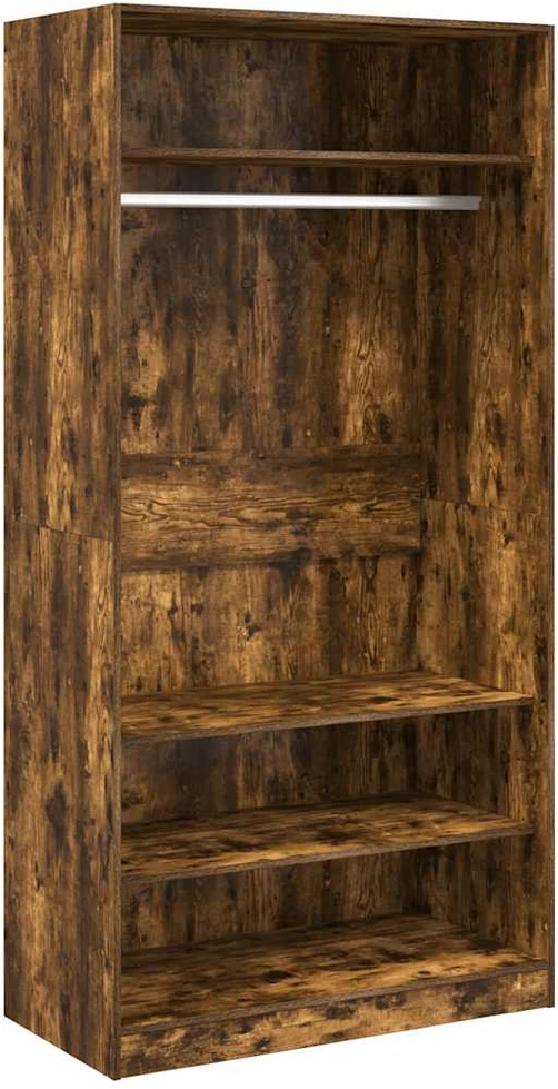Drabužių spinta, dūminio ąžuolo, 100x50x200cm, apdirbta mediena