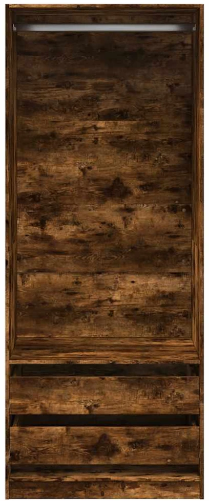 Drabužių spinta, dūminio ąžuolo, 80x50x200cm, apdirbta mediena