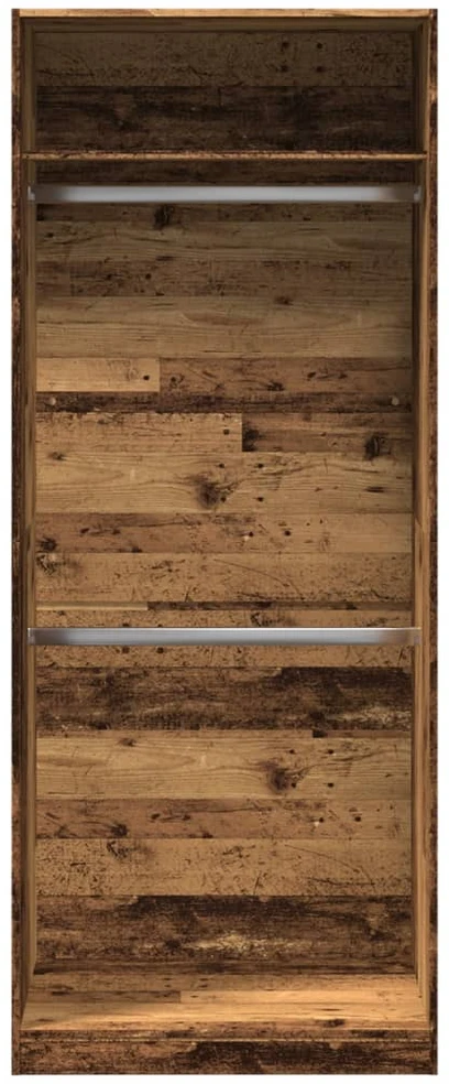 Drabužių spinta, medienos, 80x50x200cm, apdirbta mediena