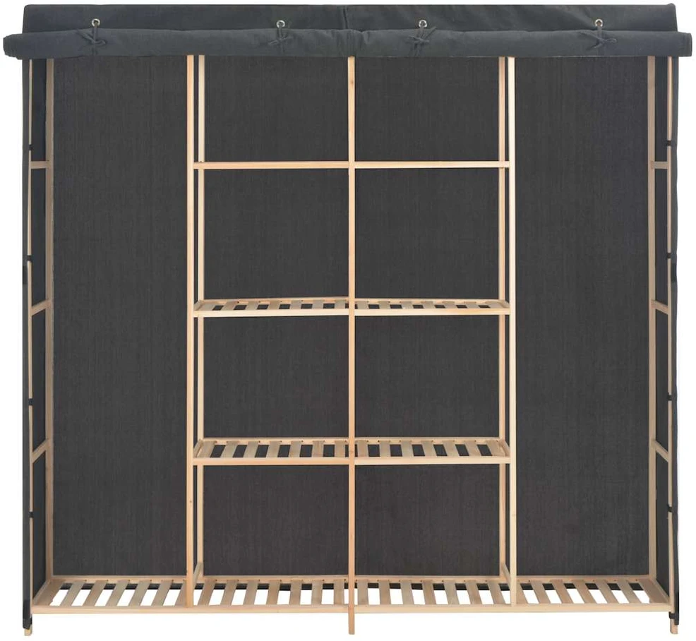 Drabužių spinta, pilkos sp., 173x40x170cm, audinys