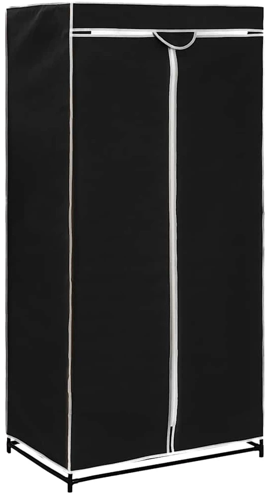 Drabužių spintos, 2vnt., juodos, 75x50x160cm