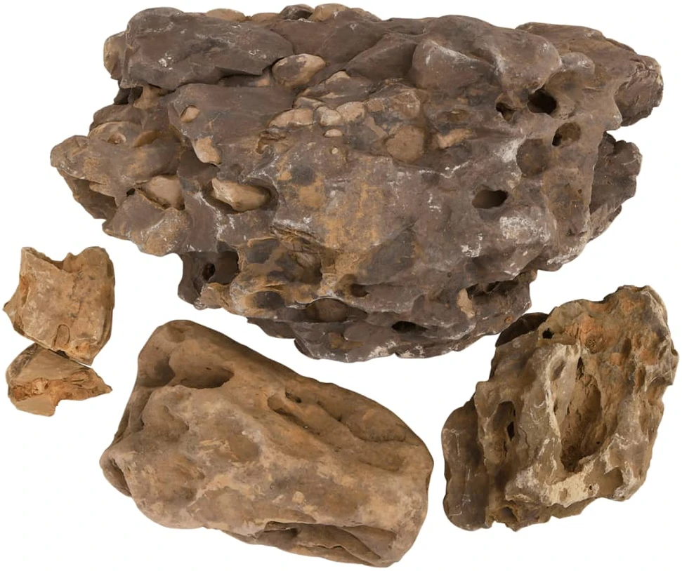 Drakono akmenys, pilkos spalvos, 10kg, 10–40cm