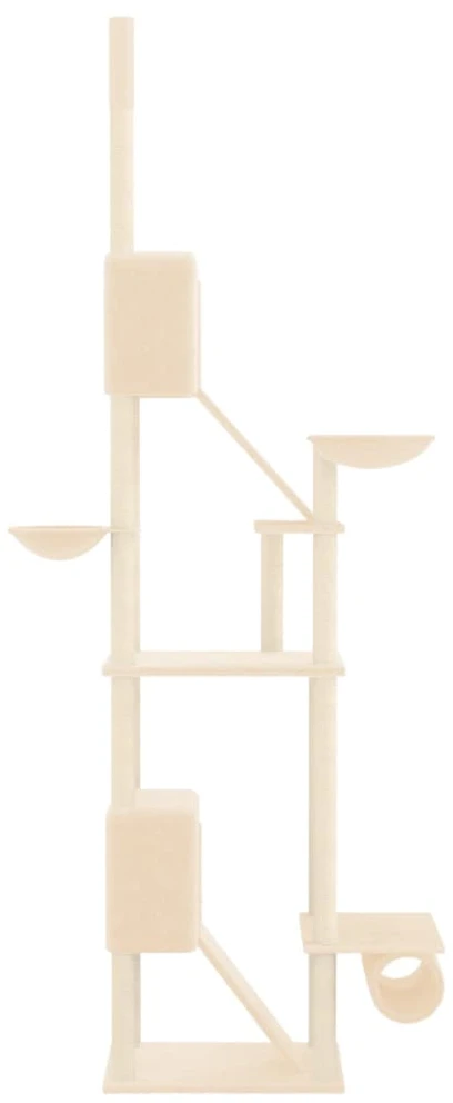 Draskyklė katėms iki lubų, kreminės spalvos, 277–303cm