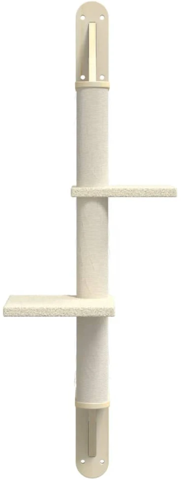 Draskyklė katėms su draskymo stovu, kreminė, 108cm