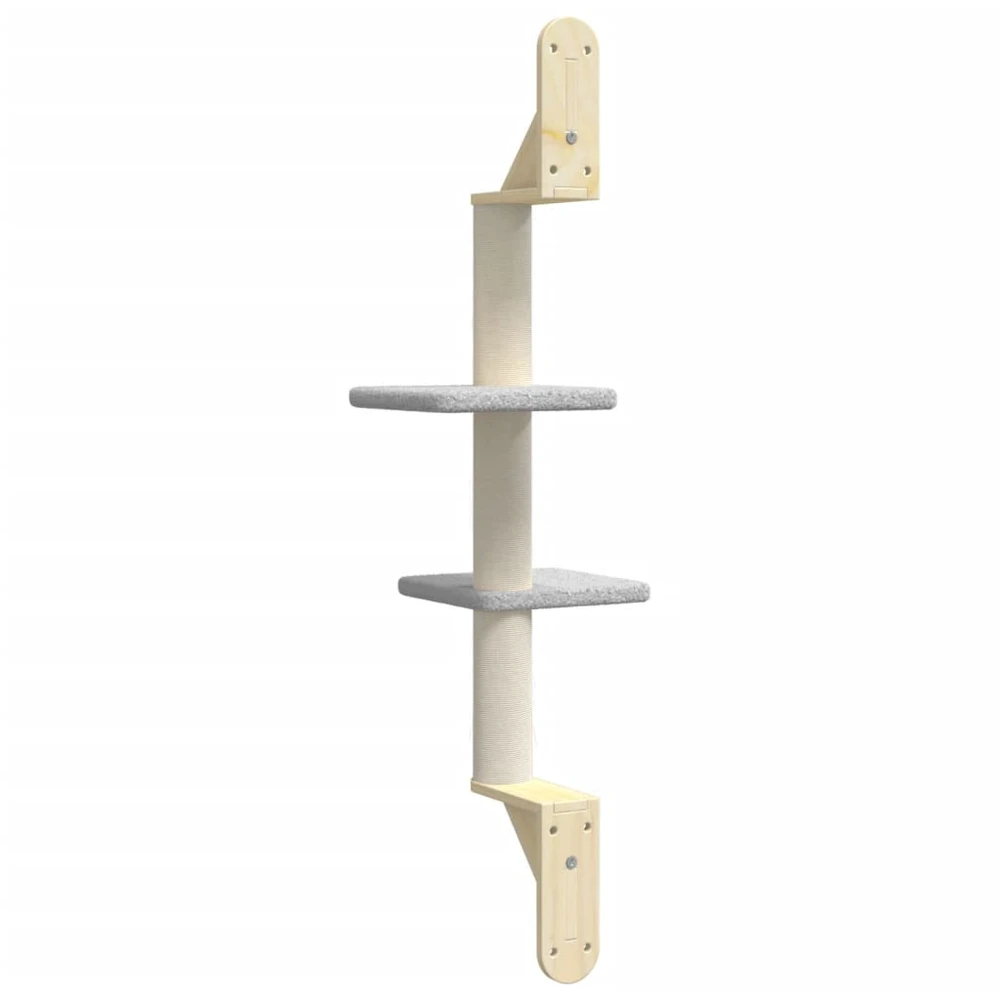 Draskyklė katėms su draskymo stovu, šviesiai pilka, 108cm