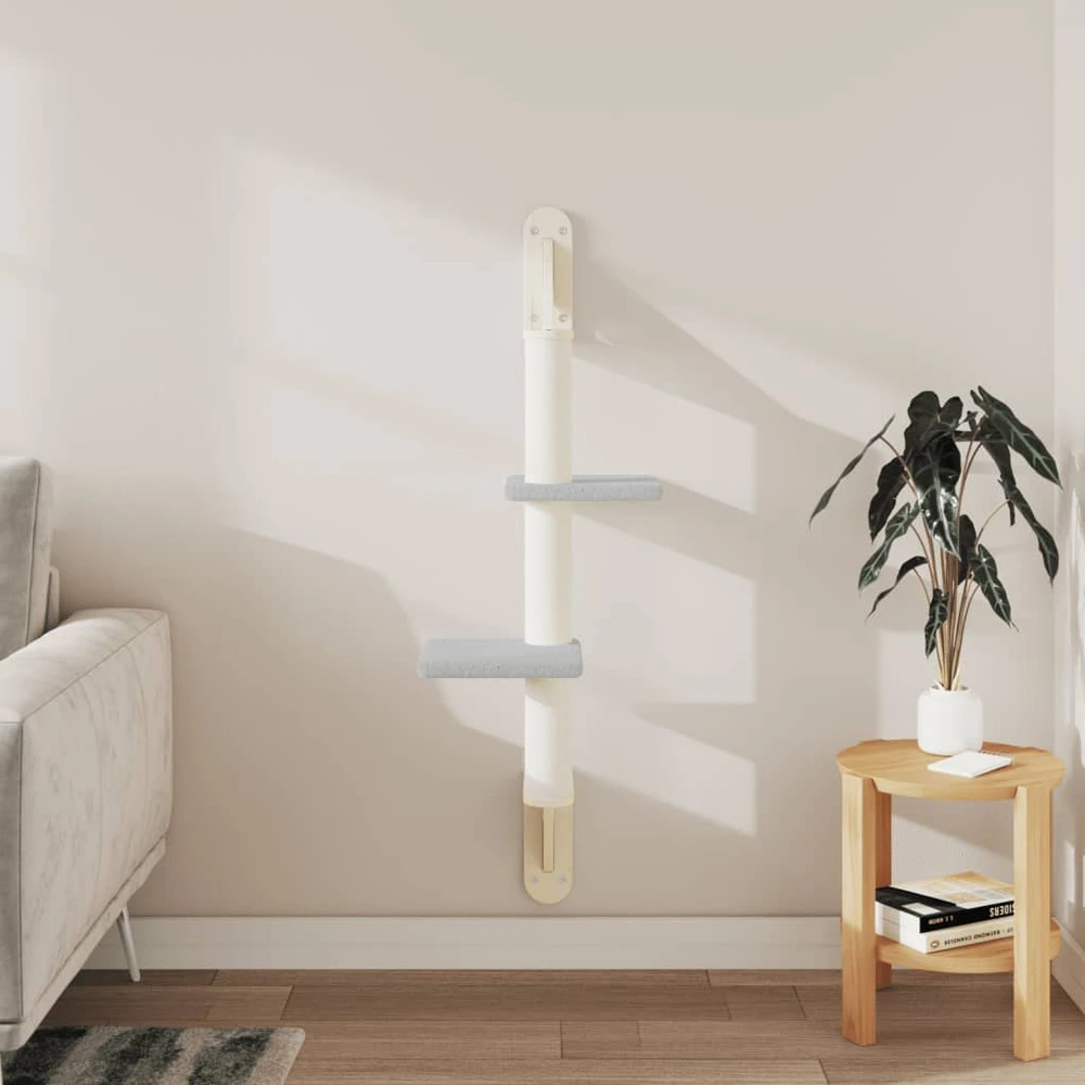 Draskyklė katėms su draskymo stovu, šviesiai pilka, 108cm