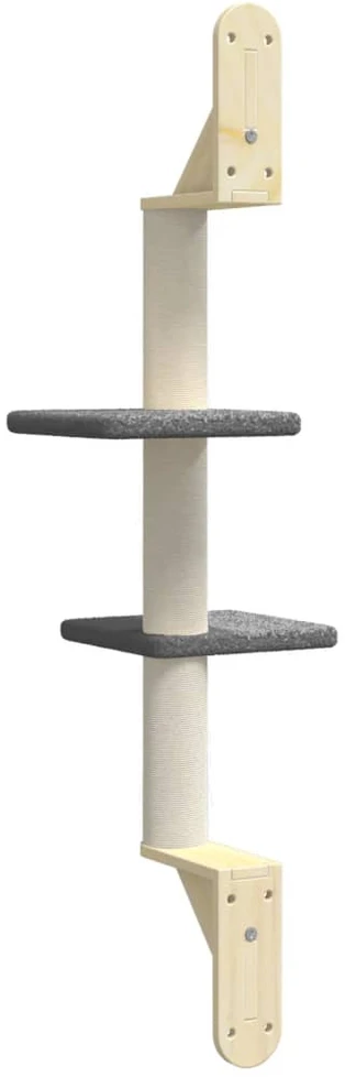 Draskyklė katėms su draskymo stovu, tamsiai pilka, 108cm