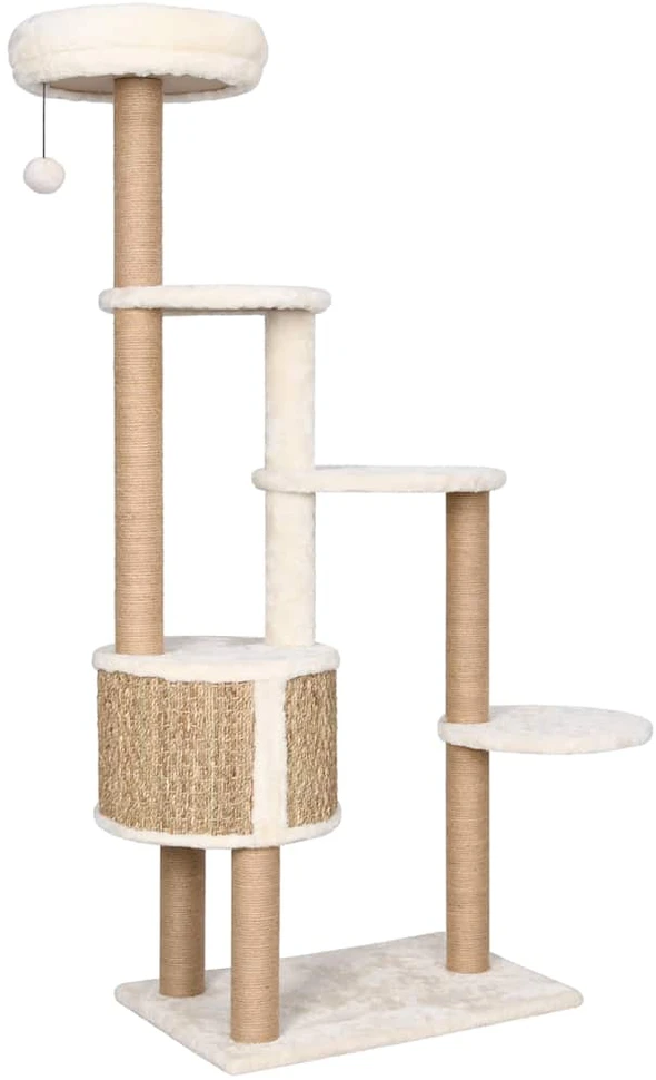 Draskyklė katėms su pagalvėle ir stovu, 148cm, jūros žolė