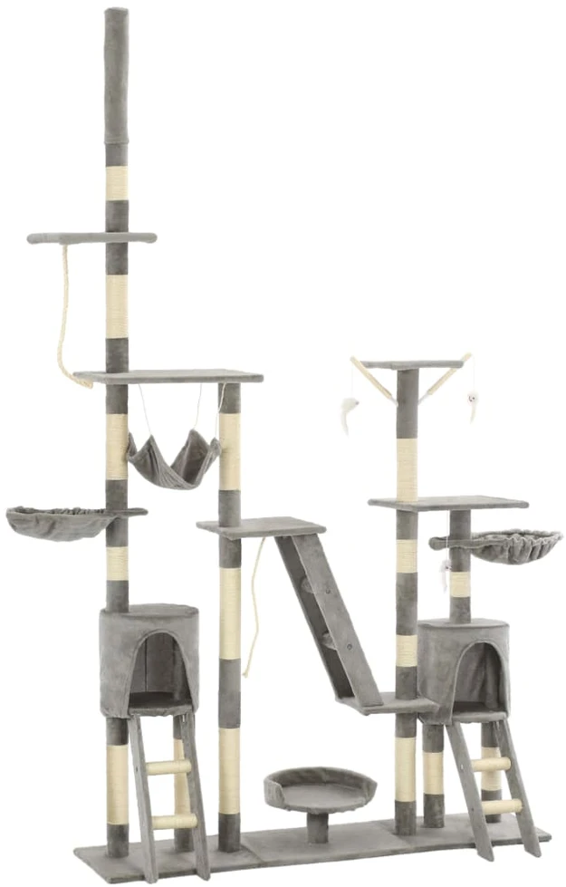 Draskyklė katėms su stov. iš sizalio, 230-250cm, pilkos spalvos