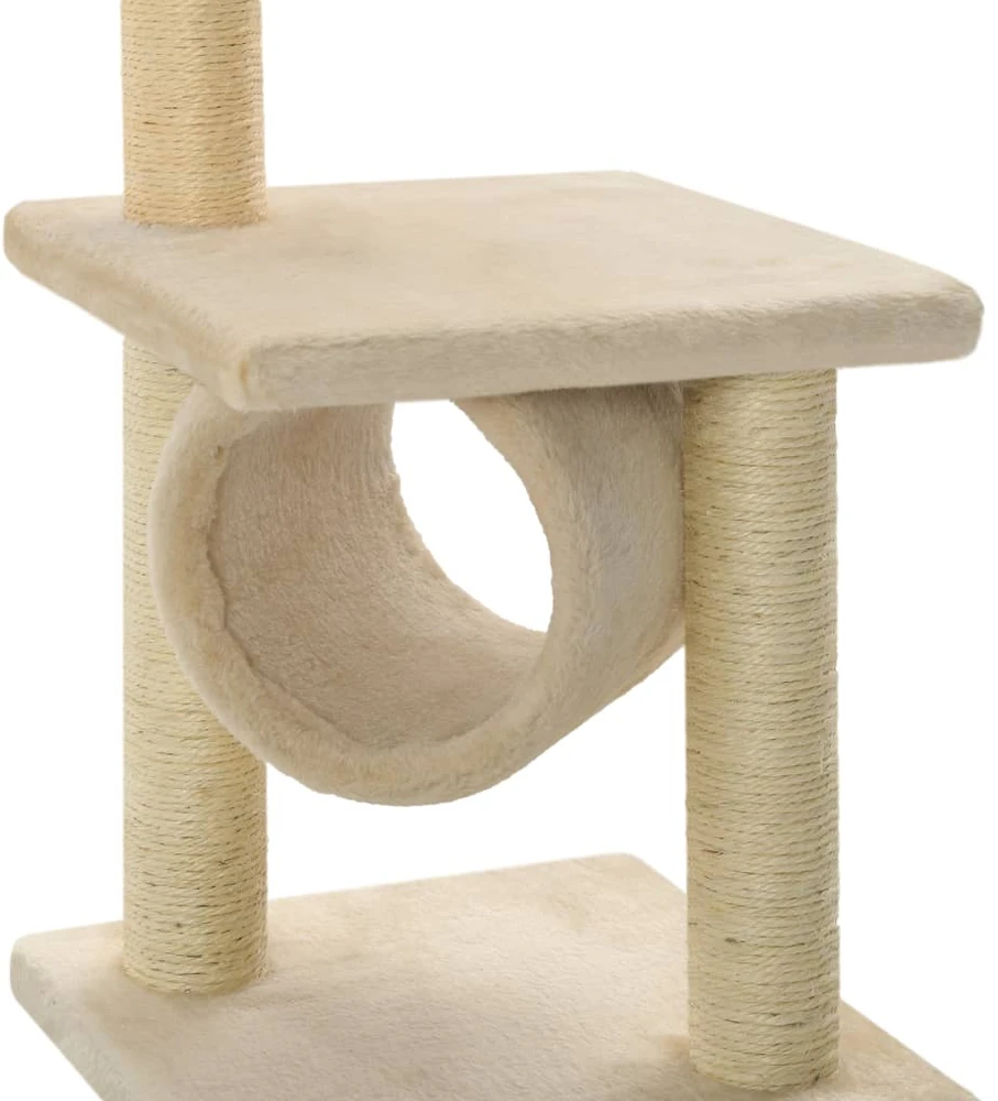Draskyklė katėms su stovais iš sizalio, 65cm, smėlio sp.