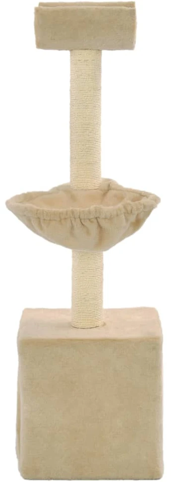 Draskyklė katėms su stovais iš sizalio, 105cm, smėlio sp.