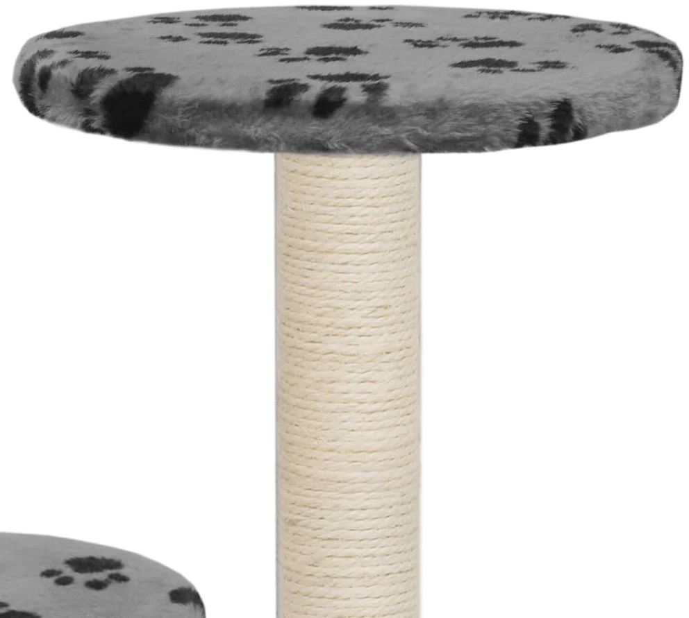 Draskyklė katėms su stovais iš sizalio, 60cm, pilkos sp. pėdut.