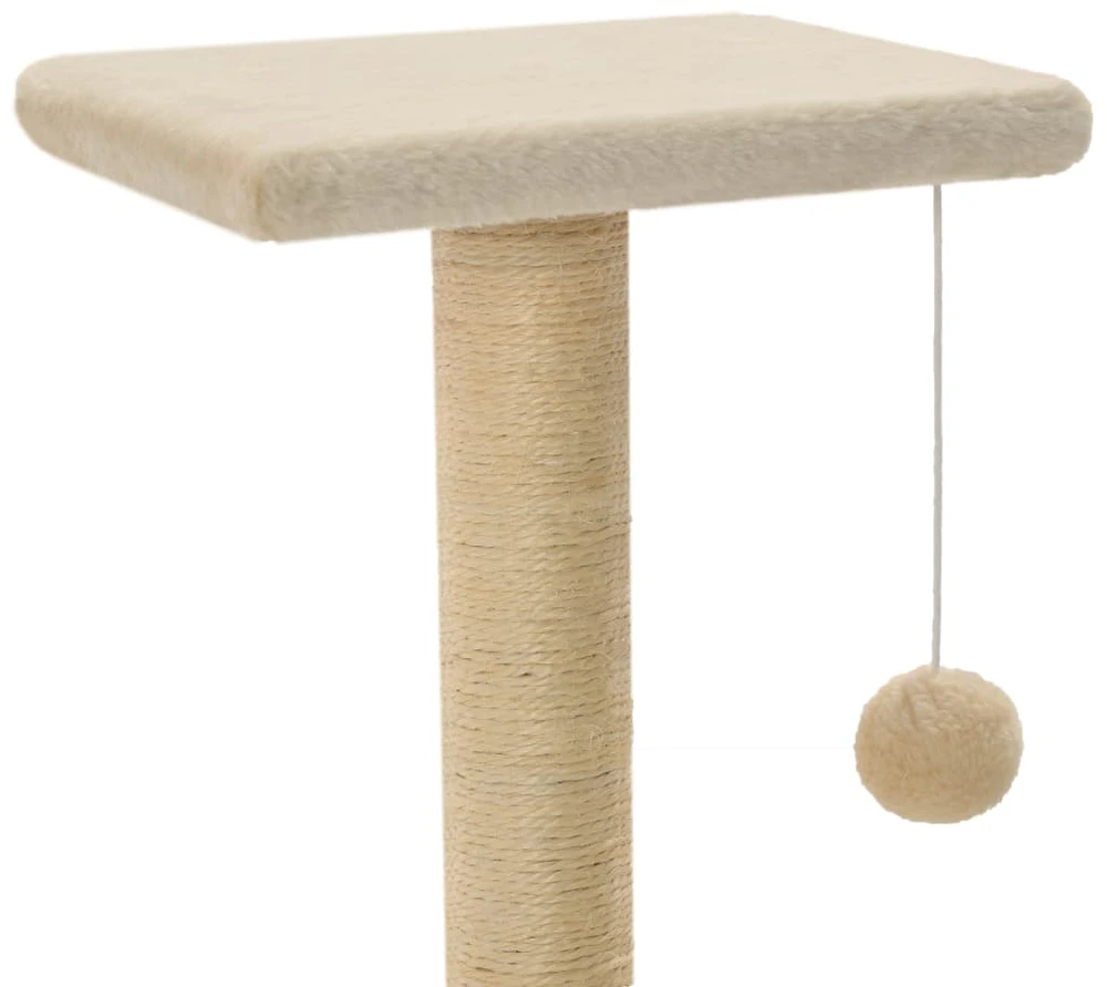 Draskyklė katėms su stovais iš sizalio, 65cm, smėlio sp.
