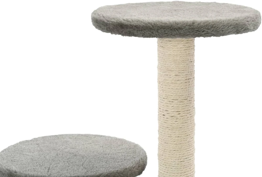 Draskyklė katėms su stovais iš sizalio, 60cm, pilka