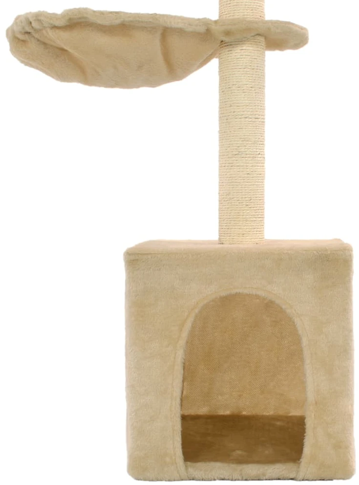 Draskyklė katėms su stovais iš sizalio, 105cm, smėlio sp.