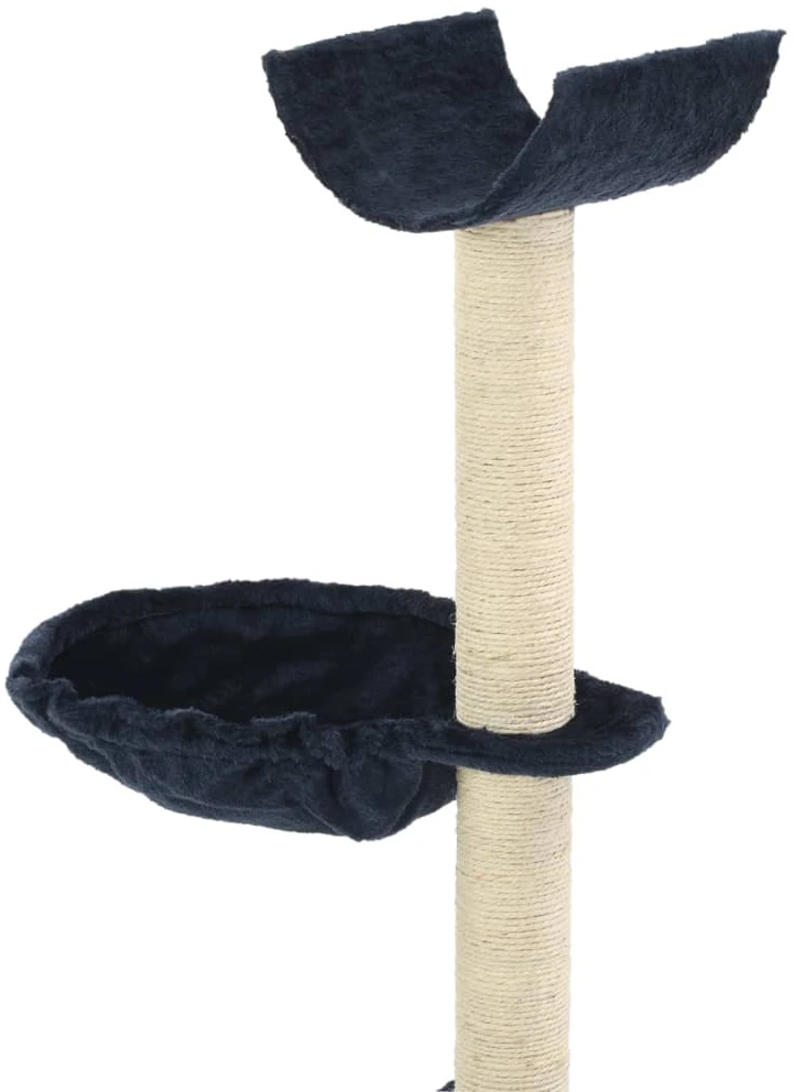 Draskyklė katėms su stovais iš sizalio, 105cm, mėlyna