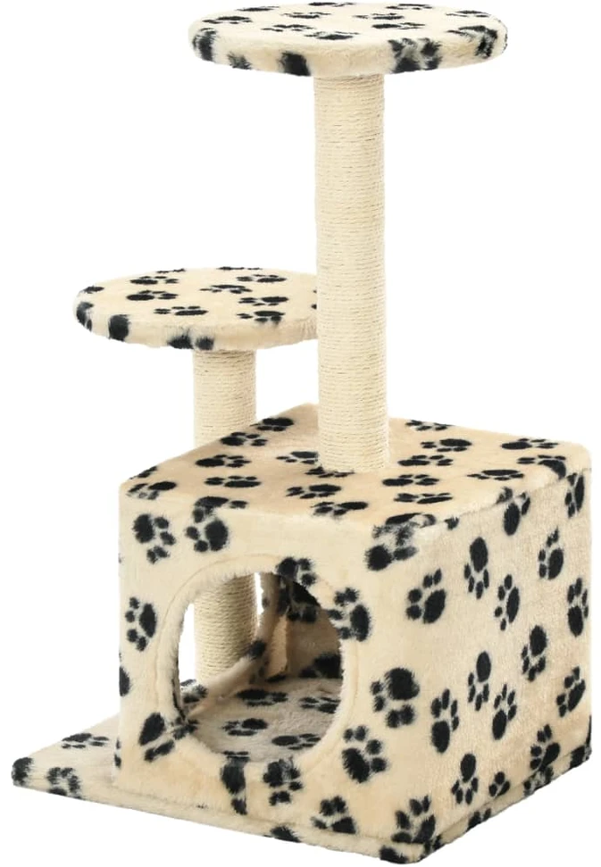 Draskyklė katėms su stovais iš sizalio, 60cm, smėlio sp. pėd.