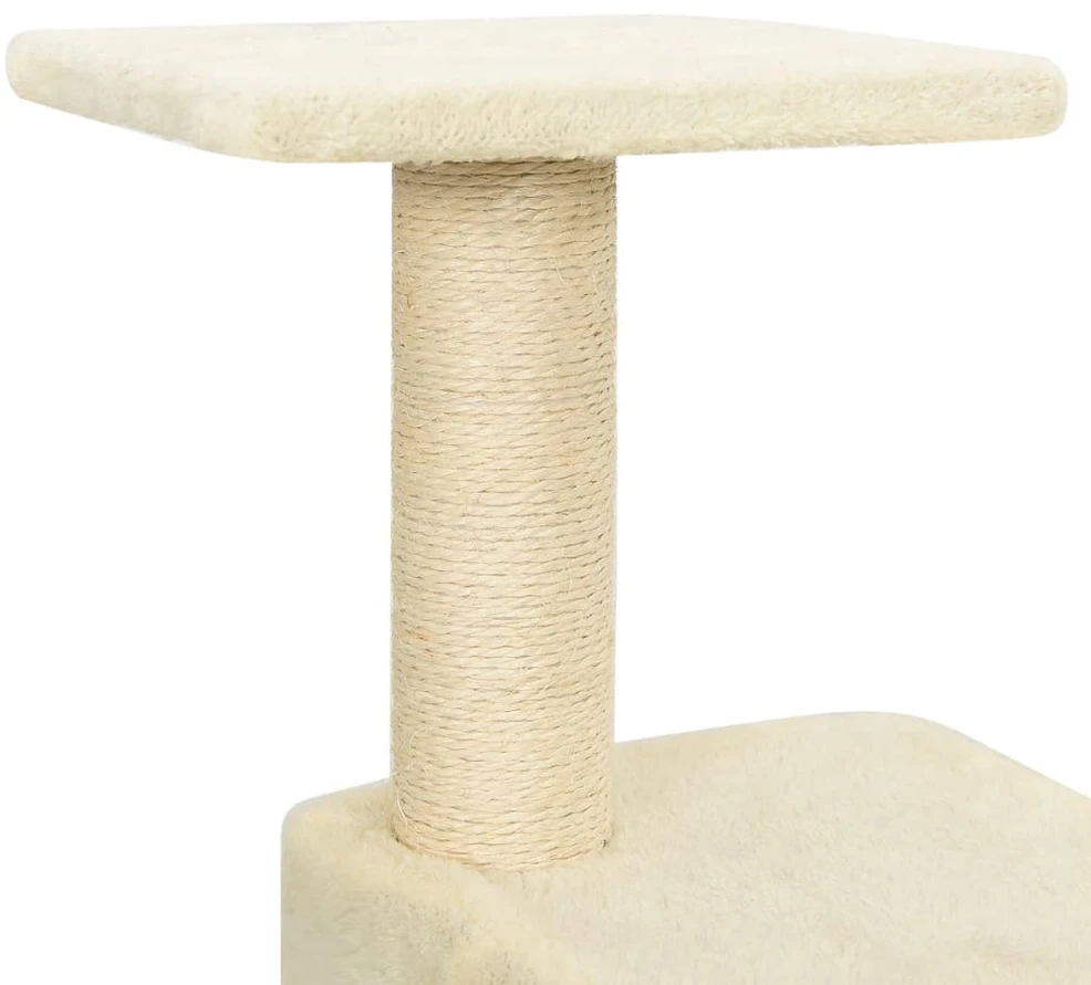 Draskyklė katėms su stovais iš sizalio kreminės spalvos 118,5cm