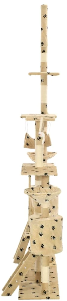 Draskyklė katėms su stovu, 230-250cm, smėlio spalvos