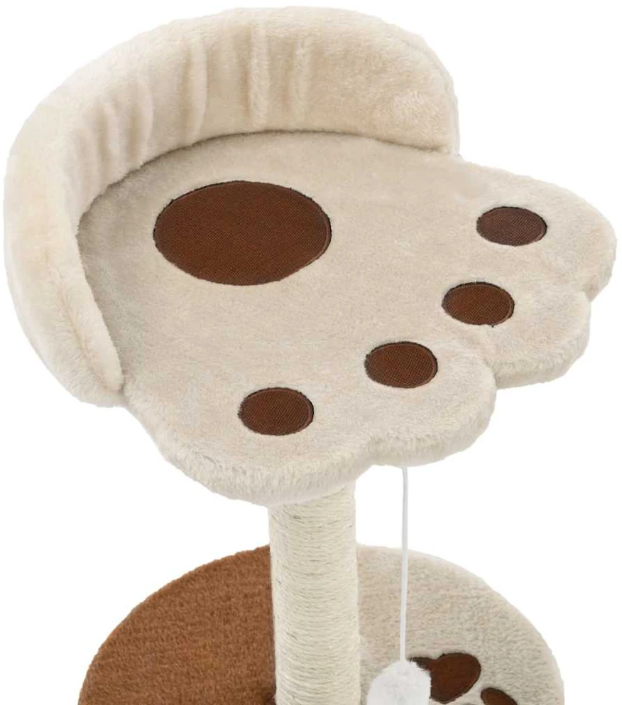 Draskyklė katėms su stovu iš sizalio, 40cm, smėlio ir rudos sp.