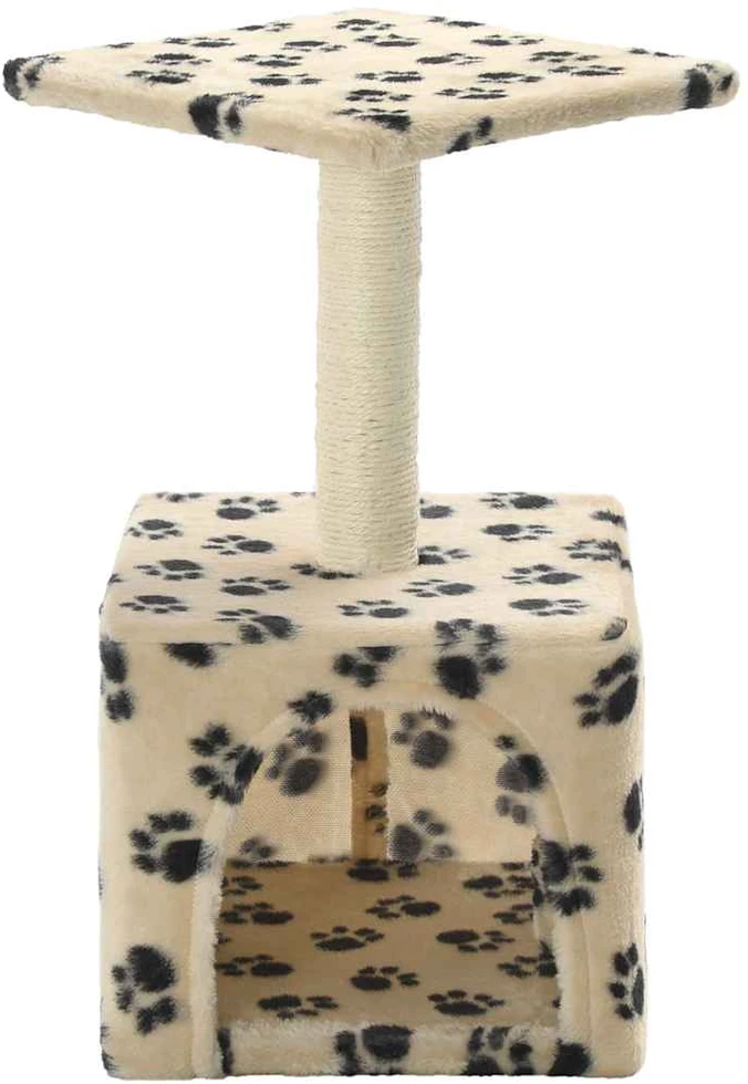 Draskyklė katėms su stovu iš sizalio, 55 cm, smėlio sp. pėdut.