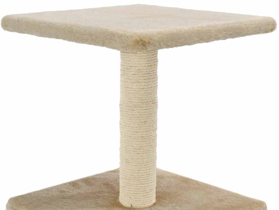 Draskyklė katėms su stovu iš sizalio, 55 cm, smėlio spalvos