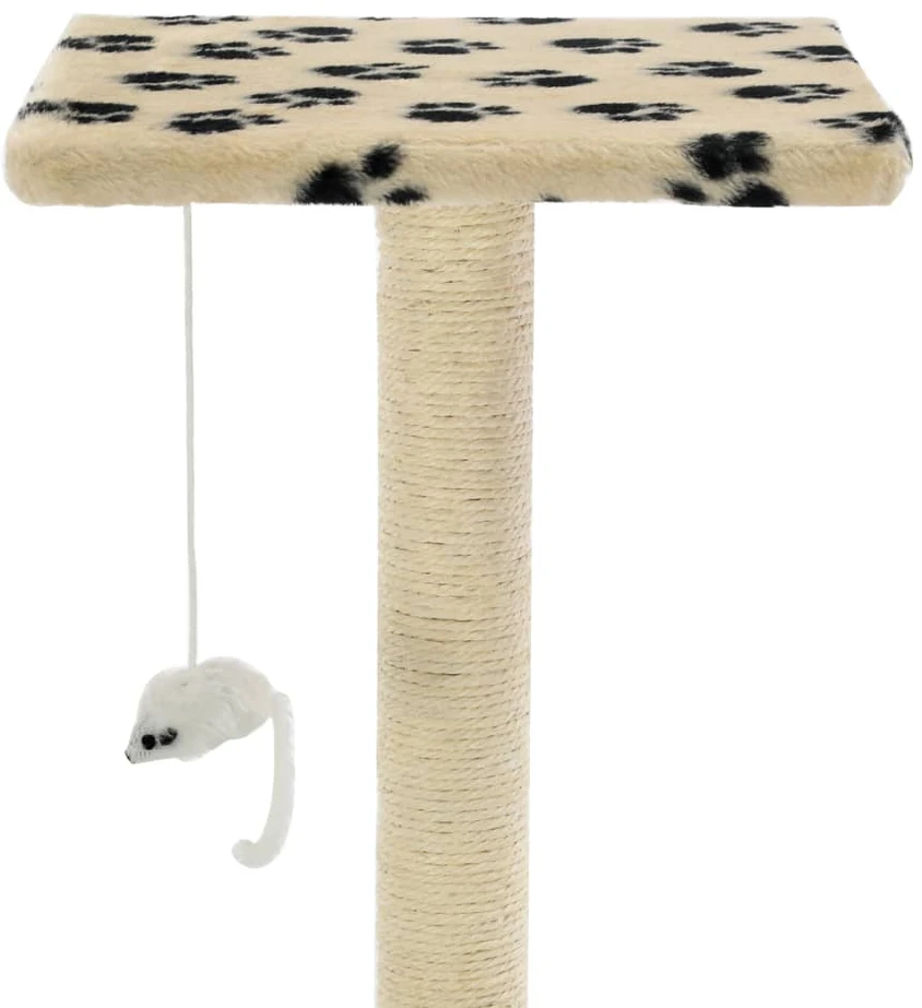 Draskyklė katėms su stovu iš sizalio, 95cm, smėlio sp. pėd.