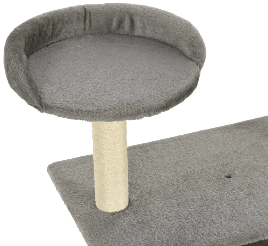 Draskyklė katėms su stovu iš sizalio, 95cm, pilka